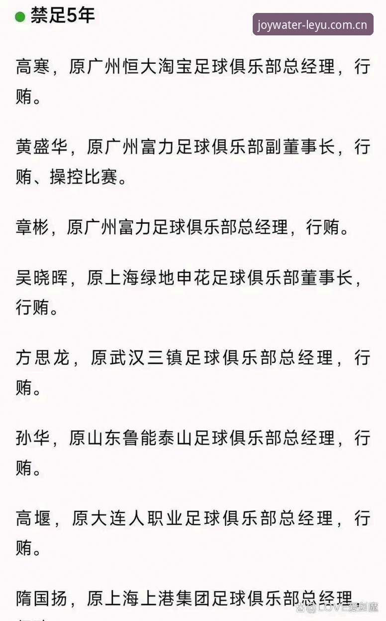 中国足协第三批禁足名单最新动态：17人终身禁足，48人遭重罚